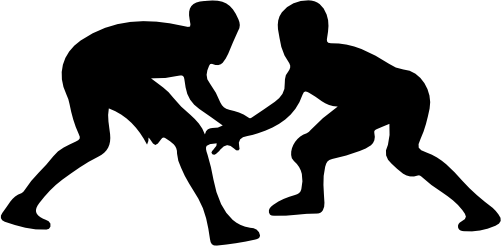 (414-01-H) Wrestler Silhouette