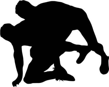 (414-01-I) Wrestler Silhouette