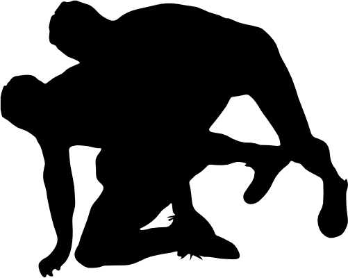 (414-01-I) Wrestler Silhouette
