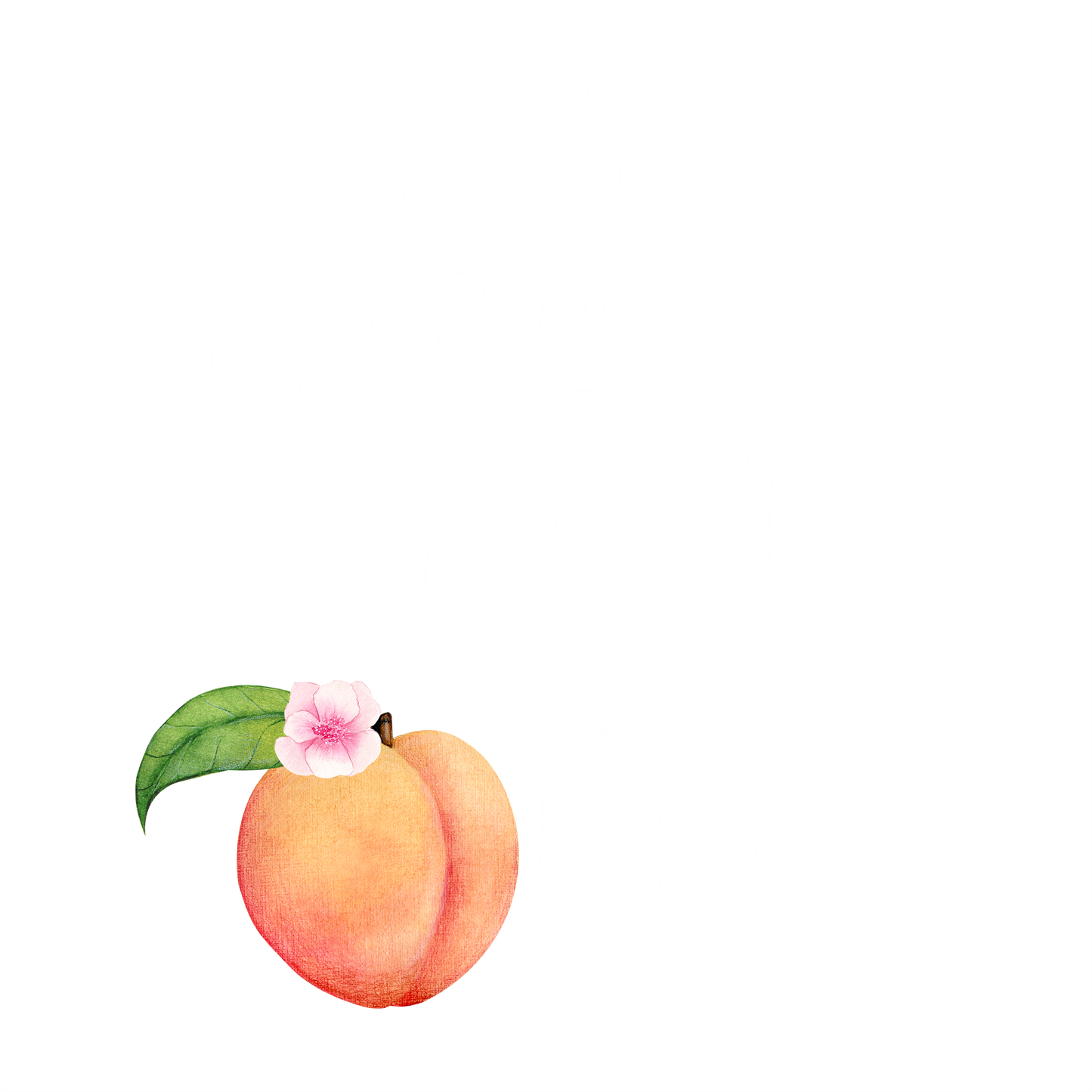 (s415-2) Watercolor Peach Family of the Sweet One Custom Text