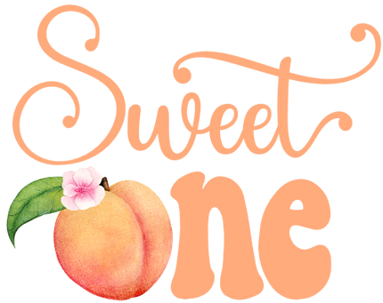 (s415-3-K) Watercolor Peach Sweet One
