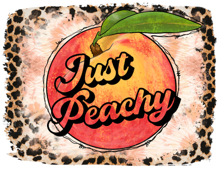 (s415-5) Watercolor Leopard Peach