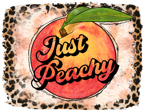 (s415-5) Watercolor Leopard Peach