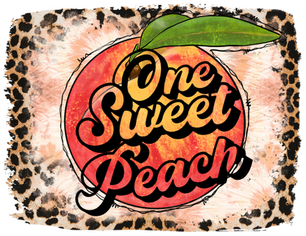 (s415-5) Watercolor Leopard Peach