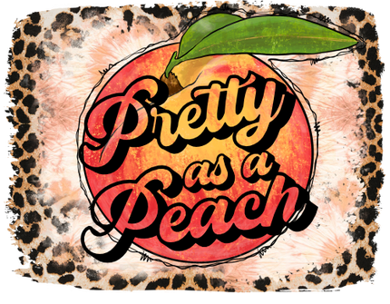 (s415-5) Watercolor Leopard Peach