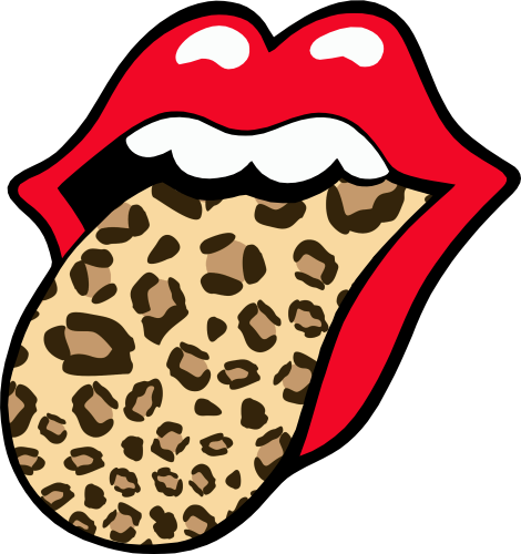 (s416-L09) Lips Leopard Tongue