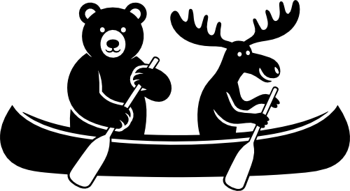 (418-01-2T) Bear & Moose Canoe Canoeing