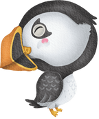 (s419-1-1E) Baby Puffin
