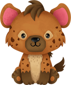 (s419-2-2I) Sitting Baby Hyena