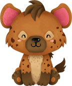 (s419-2-2I) Sitting Baby Hyena
