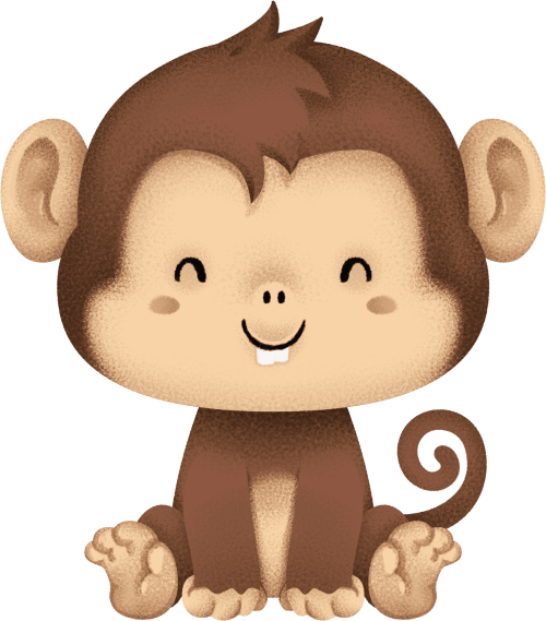 (s419-2-2N) Baby Monkey Sitting