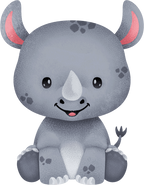 (s419-2-2Q) Baby Rhino Sitting
