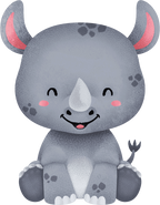 (s419-2-2Q) Baby Rhino Sitting