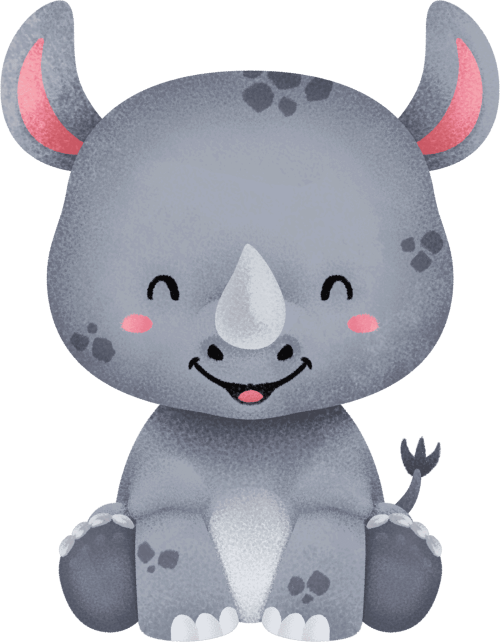 (s419-2-2Q) Baby Rhino Sitting