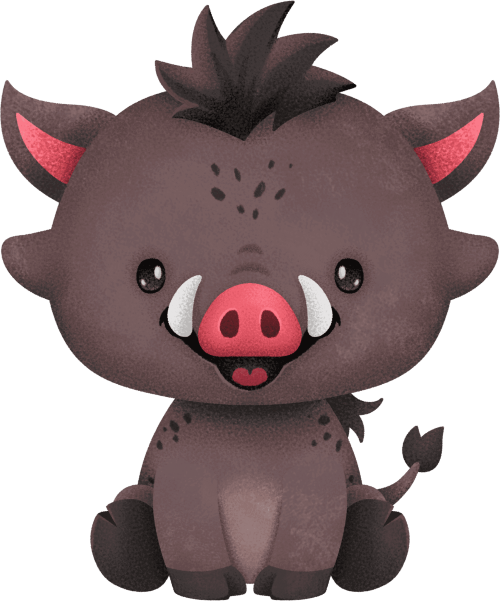 (s419-2-2U) Sitting Baby Warthog