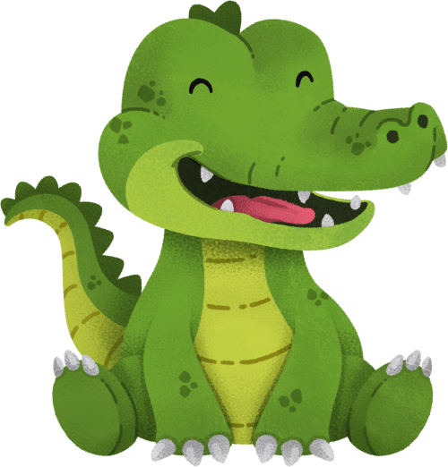 (s419-2-1A) Sitting Baby Aligator Crocodile