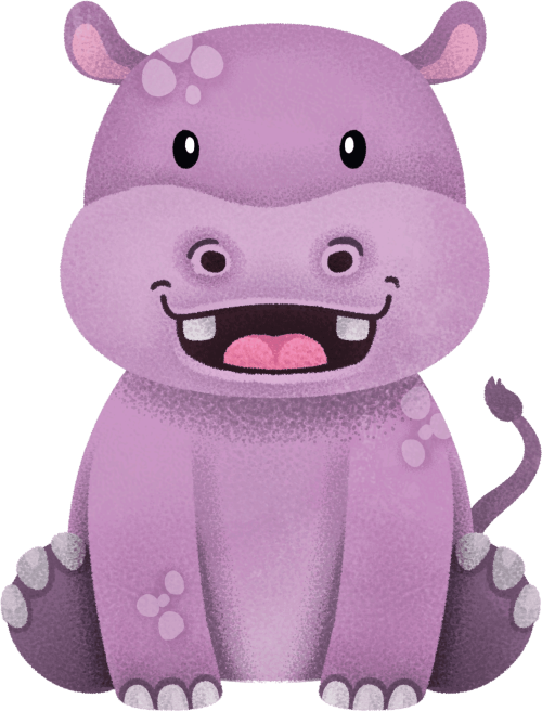 (s419-2-1C) Baby Hippo Sitting