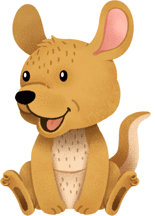 (s419-2-2E) Sitting Baby Kangaroo