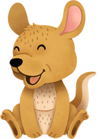 (s419-2-2E) Sitting Baby Kangaroo
