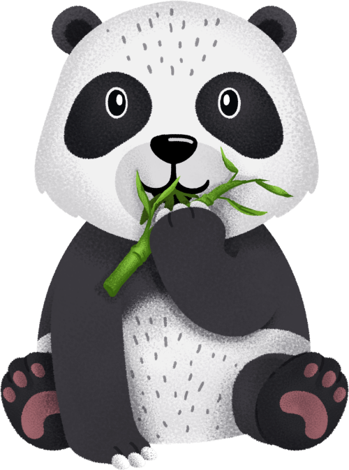 (s419-2-1I) Sitting Baby Panda