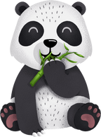 (s419-2-1I) Sitting Baby Panda