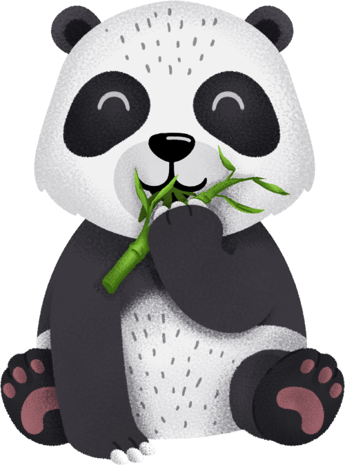 (s419-2-1I) Sitting Baby Panda