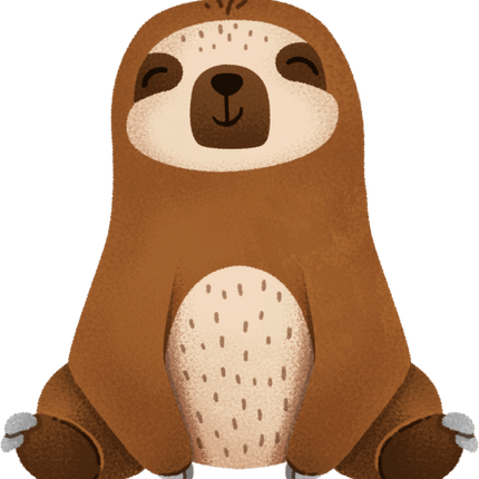 (s419-2-1M) Sitting Baby Sloth