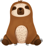 (s419-2-1M) Sitting Baby Sloth