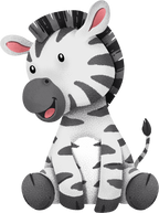 (s419-2-1O) Sitting Zebra