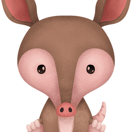 (s419-2-1Q) Sitting Baby Aardvark