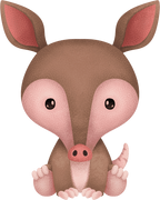 (s419-2-1Q) Sitting Baby Aardvark