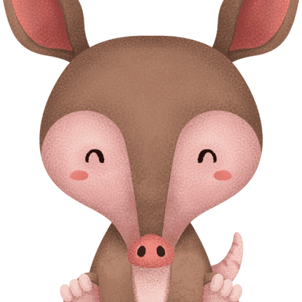 (s419-2-1Q) Sitting Baby Aardvark