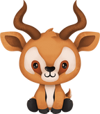 (s419-2-2U) Sitting Baby Gazelle