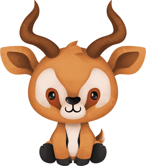 (s419-2-2U) Sitting Baby Gazelle