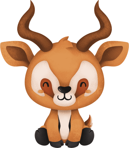 (s419-2-2U) Sitting Baby Gazelle