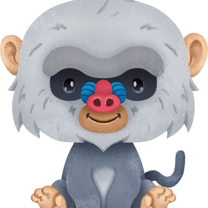 (s419-2-1W) Baby Baboon Sitting