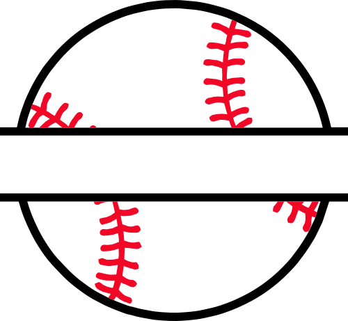 (041-02-T1) Baseball Split Ball Text