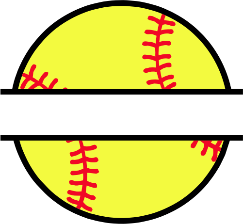 (s041-2-Q) Baseball Softball Split Team Name or Custom Text