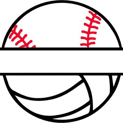 (041-02-1V) Softball Baseball Volleyball Split Team Name or Custom Text