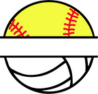 (s041-2-S) Baseball Softball Volleyball Split Team Name or Custom Text
