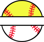(s041-2-U) Baseball Softball Split Team Name or Custom Text