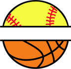 (s041-2-V) Baseball Softball Basketball Split Team Name or Custom Text