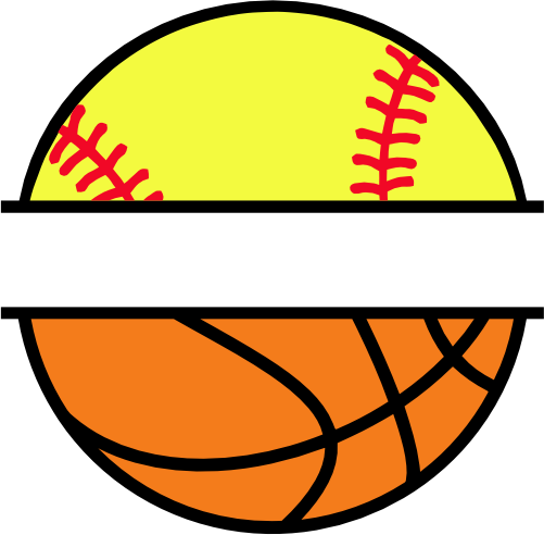 (s041-2-V) Baseball Softball Basketball Split Team Name or Custom Text