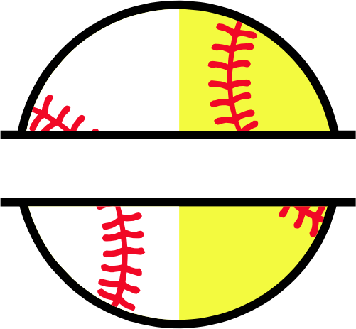 (s041-2-W) Baseball Softball Split Team Name or Custom Text