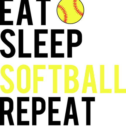 (041-04-1B) Eat Sleep Softball Repeat