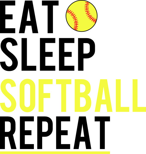 (s041-4) Eat Sleep Softball Repeat