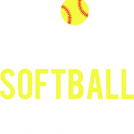 (041-04-1B) Eat Sleep Softball Repeat