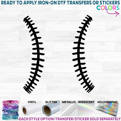 (s041-4A) Baseball Softball T-Ball Laces Printed Heat Transfer or Sticker