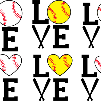 (041-09-4) Stacked Love Baseball Softball Bats