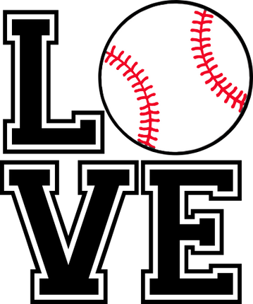 (041-09-3) Stacked Love Baseball Softball Round or Heart Ball